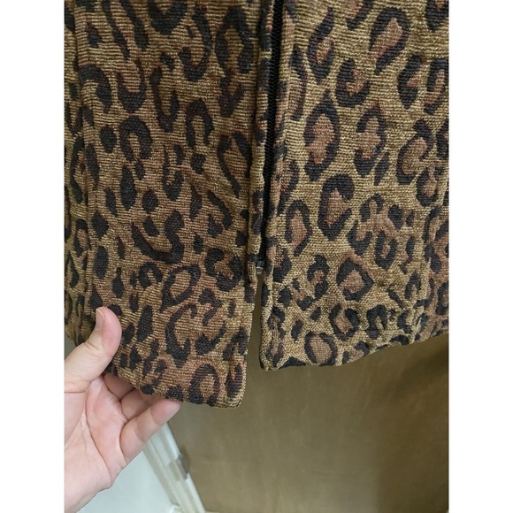 Vintage Coldwater Creek Tapestry Vest Womens  Leopard Print Cheetah Thick Sz M - Picture 4 of 11